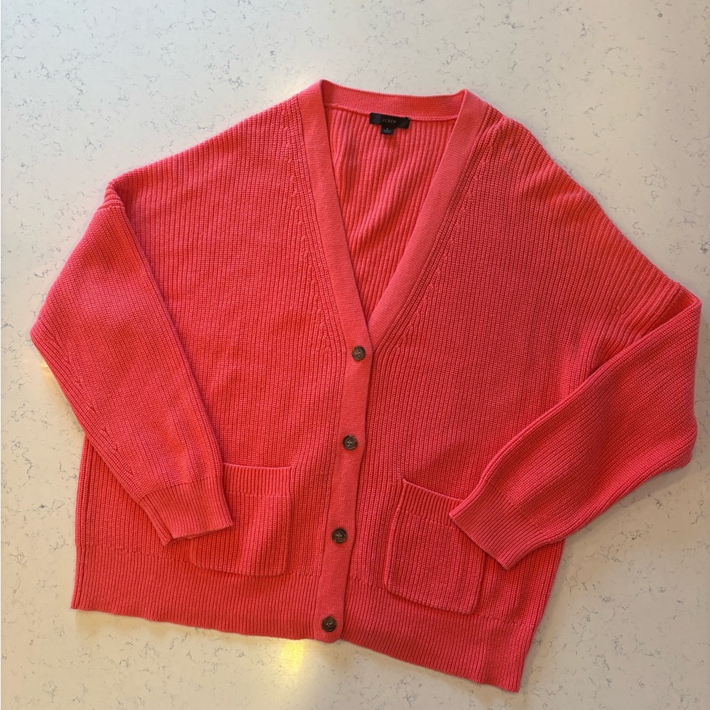 J.Crew V-neck cotton-cashmere cardigan sweater in Large - Picture 2 of 10